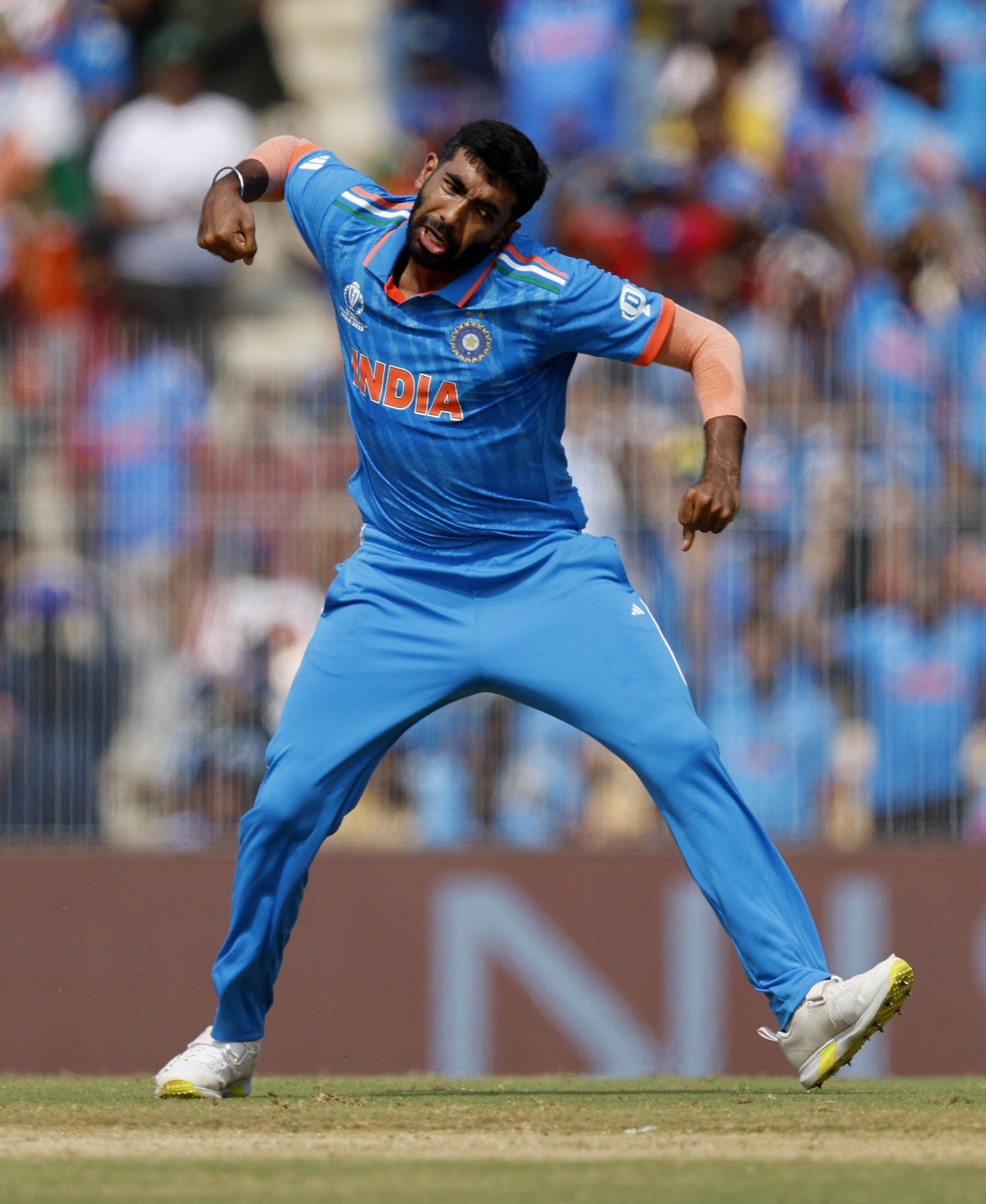 Jasprit Bumrah celebrates